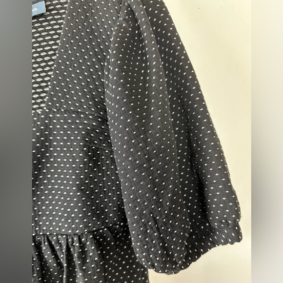 ModCloth babydoll Mini dress Size 4 black polkadot - Picture 8 of 10
